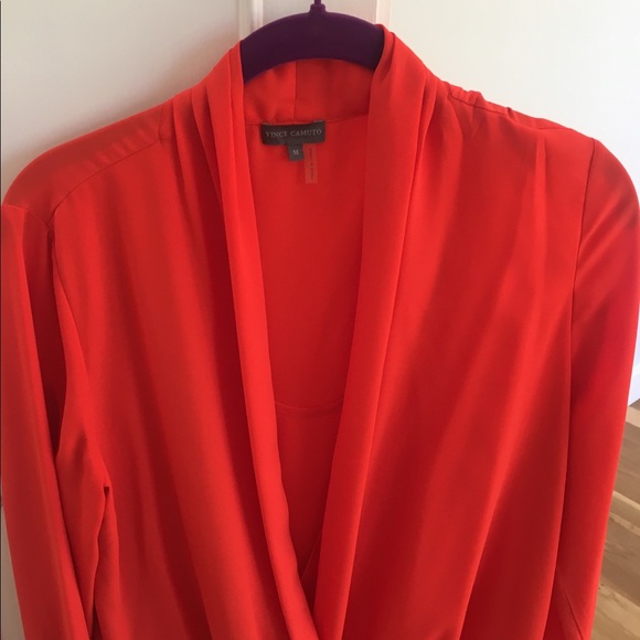 Vince Camuto lipstick red blouse - Picture 2 of 5